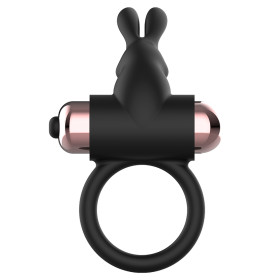 COQUETTE TOYS - COCKRING AVEC VIBRATEUR NOIR/ OR