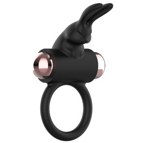 COQUETTE TOYS - COCKRING AVEC VIBRATEUR NOIR/ OR