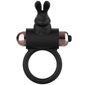 COQUETTE TOYS - COCKRING AVEC VIBRATEUR NOIR/ OR