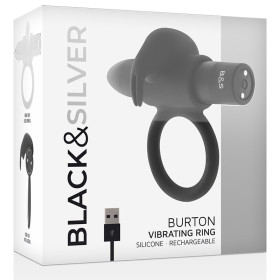 BLACK&SILVER - BURTON RING 10 MODES DE VIBRATION NOIR