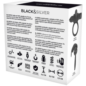 BLACK&SILVER - BURTON RING 10 MODES DE VIBRATION NOIR