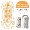 TENGA - MASTURBATEUR FLIP ORB STRONG CRASH BLANC ET ORANGE