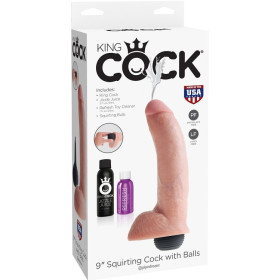 KING COCK - PÉNIS ÉJACULATEUR NATUREL RÉALISTE 22.86 CM