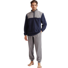 Pyjama micropolaire tenue d'intérieur pantalon et haut Sport