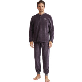 Pyjama velours tenue d'intérieur pantalon et haut Home