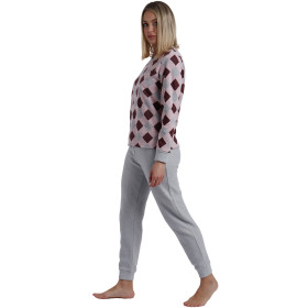 Pyjama tenue d'intérieur pantalon et haut manches longues Harlequin