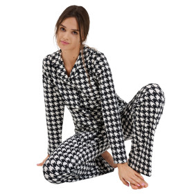 Haut pyjama chemise manches longues Mia