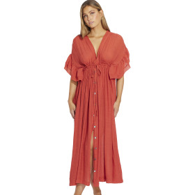 Robe longue estivale à volants Mojito