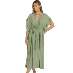 Robe longue estivale à volants Mojito