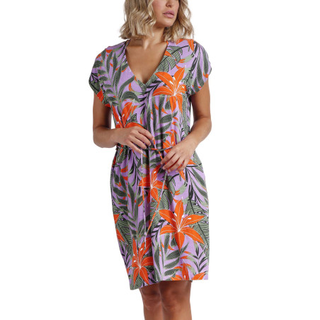 Robe estivale Jungle Mauve