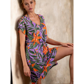 Robe estivale Jungle Mauve