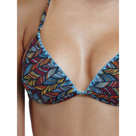 Ensemble deux pièces bikini triangle push-up Ethnic Feathers