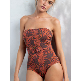 Maillot de bain une pièce bustier préformé Sunset Palm