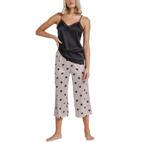 Pyjama tenue d'intérieur pantalon palazzo caraco Elegant Dots