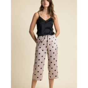 Pyjama tenue d'intérieur pantalon palazzo caraco Elegant Dots