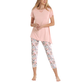 Tenue d'intérieur pyjama legging 7-8 tunique manches courtes Lilly