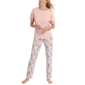 Tenue d'intérieur pyjama pantalon top manches courtes Lilly