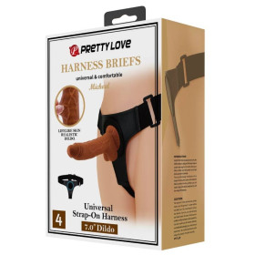 PRETTY LOVE - SLIP HARNAIS HARNAIS UNIVERSEL AVEC GODE MICHEAL 20 CM NOIR