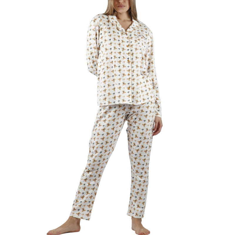 Pyjama tenue d'intérieur pantalon et chemise Teddy