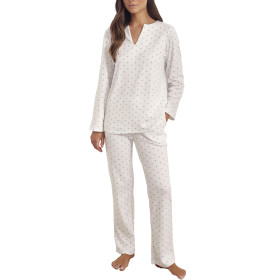 Pyjama tenue d'intérieur pantalon tunique manches longues Dots