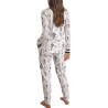 Pyjama tenue pantalon chemise manches longues Botanic