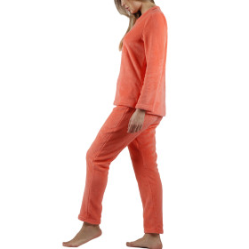 Pyjama polaire tenue pantalon top manches longues Hello Winter