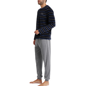 Pyjama tenue d'intérieur pantalon et haut Velour Blues