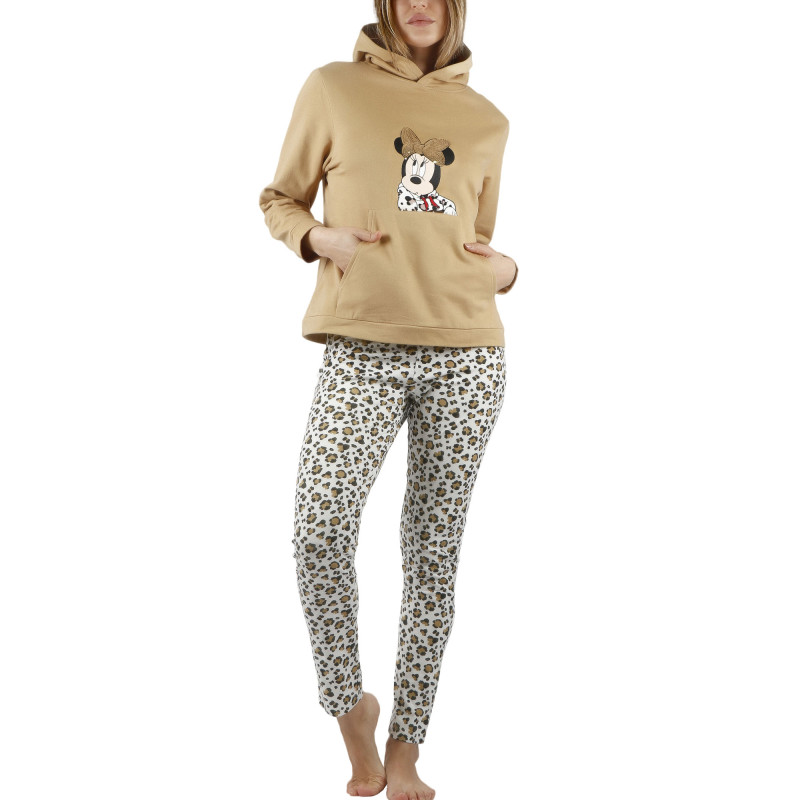 Pyjama tenue pantalon top à capuche Minnie Leopardo Disney