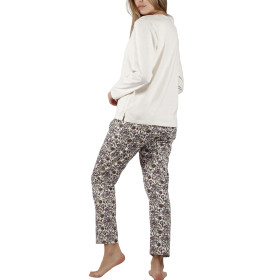 Pyjama tenue d'intérieur pantalon top manches longues Cachemire Natura