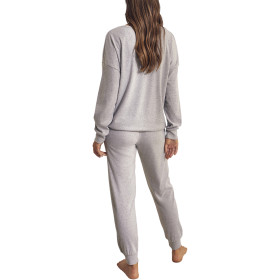 Pyjama tenue d'intérieur pantalon top manches longues Cotton