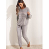 Pyjama tenue d'intérieur pantalon top manches longues Cotton