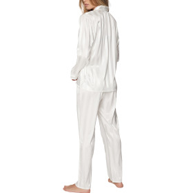 Pyjama tenue d'intérieur chemise et pantalon Satin Stripes