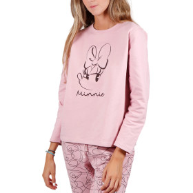 Pyjama tenue d'intérieur pantalon top long Minnie Soft Disney