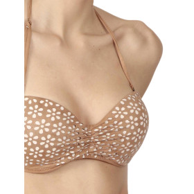 Ensemble 2 pièces bikini bandeau push-up Sand Desert