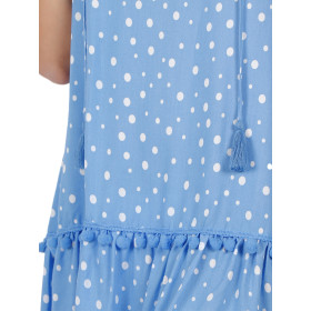 Robe estivale sans manches Small Irregular Dots bleu