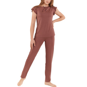 Pyjama pantalon top manches courtes tenue d'intérieur Harvest