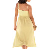 Robe estivale longue Leinen jaune