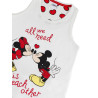 Pyjama fille short débardeur Love Mouse Disney ivoire