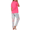 Pyjama pantalon t-shirt Colored Diamonds rose