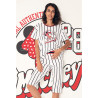 Pyjama pantacourt t-shirt Mickey Beisbol Disney blanc