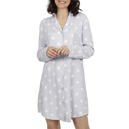 Chemise de nuit manches longues Classic Dots