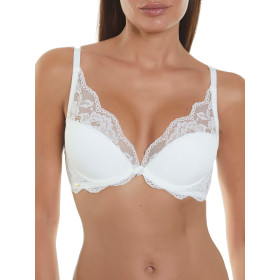 Soutien-gorge triangle plongeant Uxia mariage ivoire