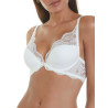 Soutien-gorge triangle plongeant Uxia mariage ivoire