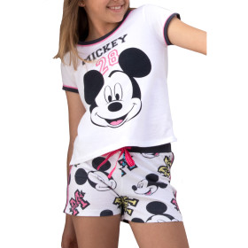 Pyjama short t-shirt Mickey 28 Disney blanc