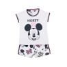 Pyjama short t-shirt Mickey 28 Disney blanc