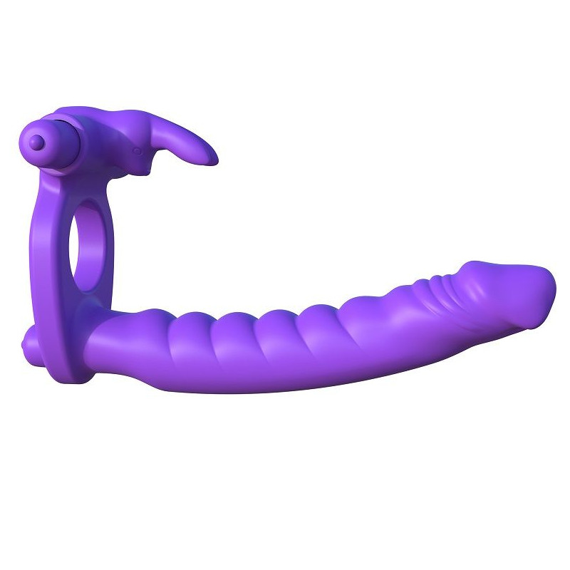 FANTASY C-RINGZ - SILICONE DOUBLE VIBRATOR RABBIT