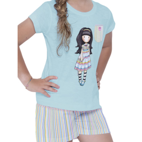 Pyjama short t-shirt And All Things Nice Santoro bleu