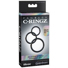 FANTASY C-RINGZ - SILICONE 3 ANNEAUX STAMINA SET