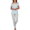 Tenue d'intérieur pyjama pantalon t-shirt Classic Stripes bleu