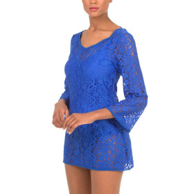 Robe de plage courte bleu